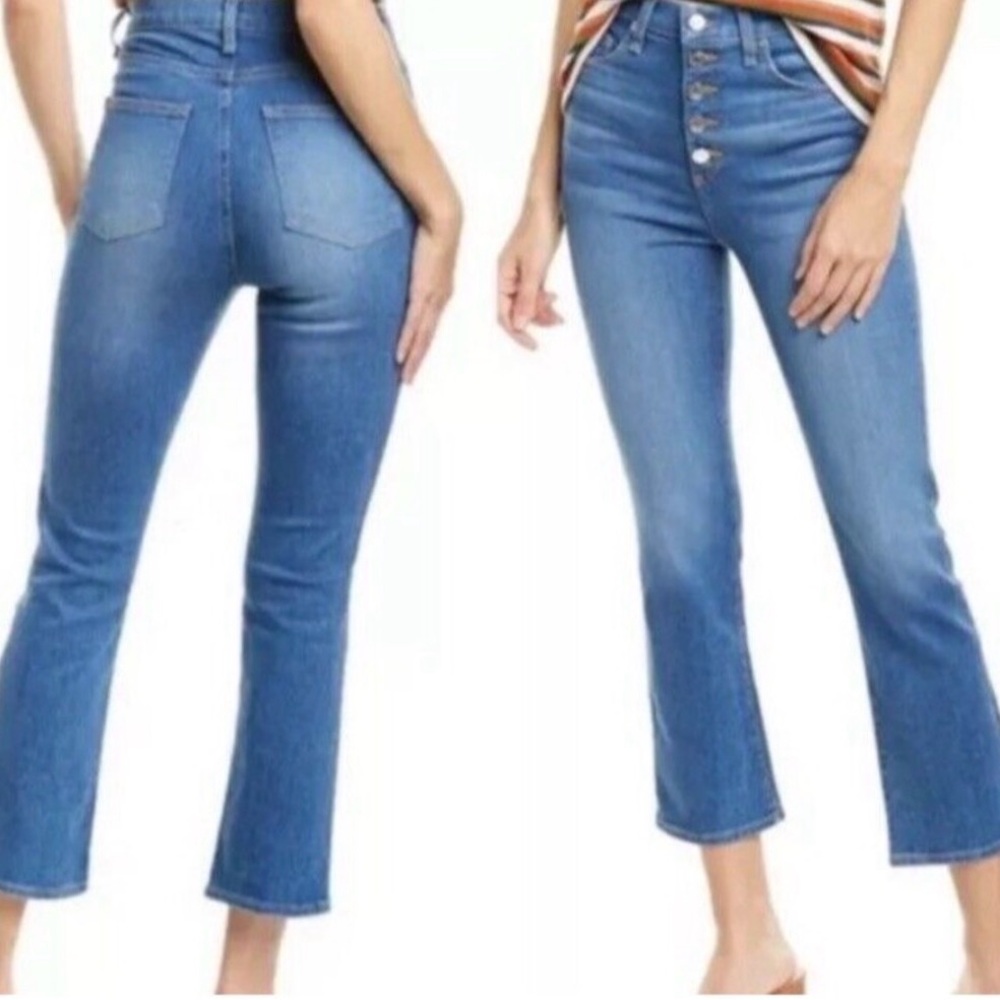 NWT Veronica Beard Carly Kick Flare Jeans 27 Button Fly High Rise